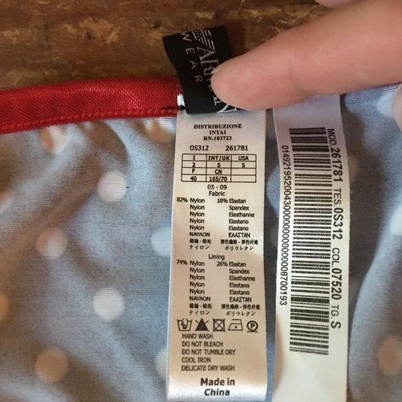 Emporio Armani 2 piece swimsuit Size Small New - Picture 8 of 8